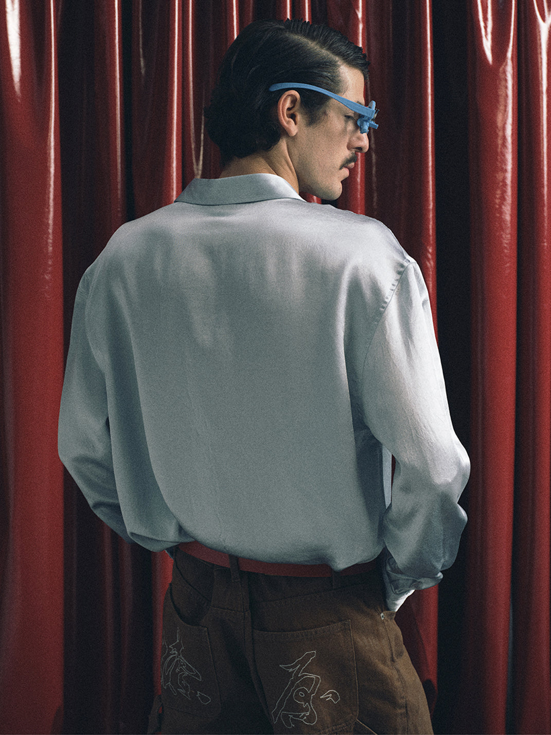 TREclub | Silky Long Sleeve Shirt With Handsew Logo - PSYLOS 1, TREclub | Silky Long Sleeve Shirt With Handsew Logo, Men's Wear, TREclub, PSYLOS 1